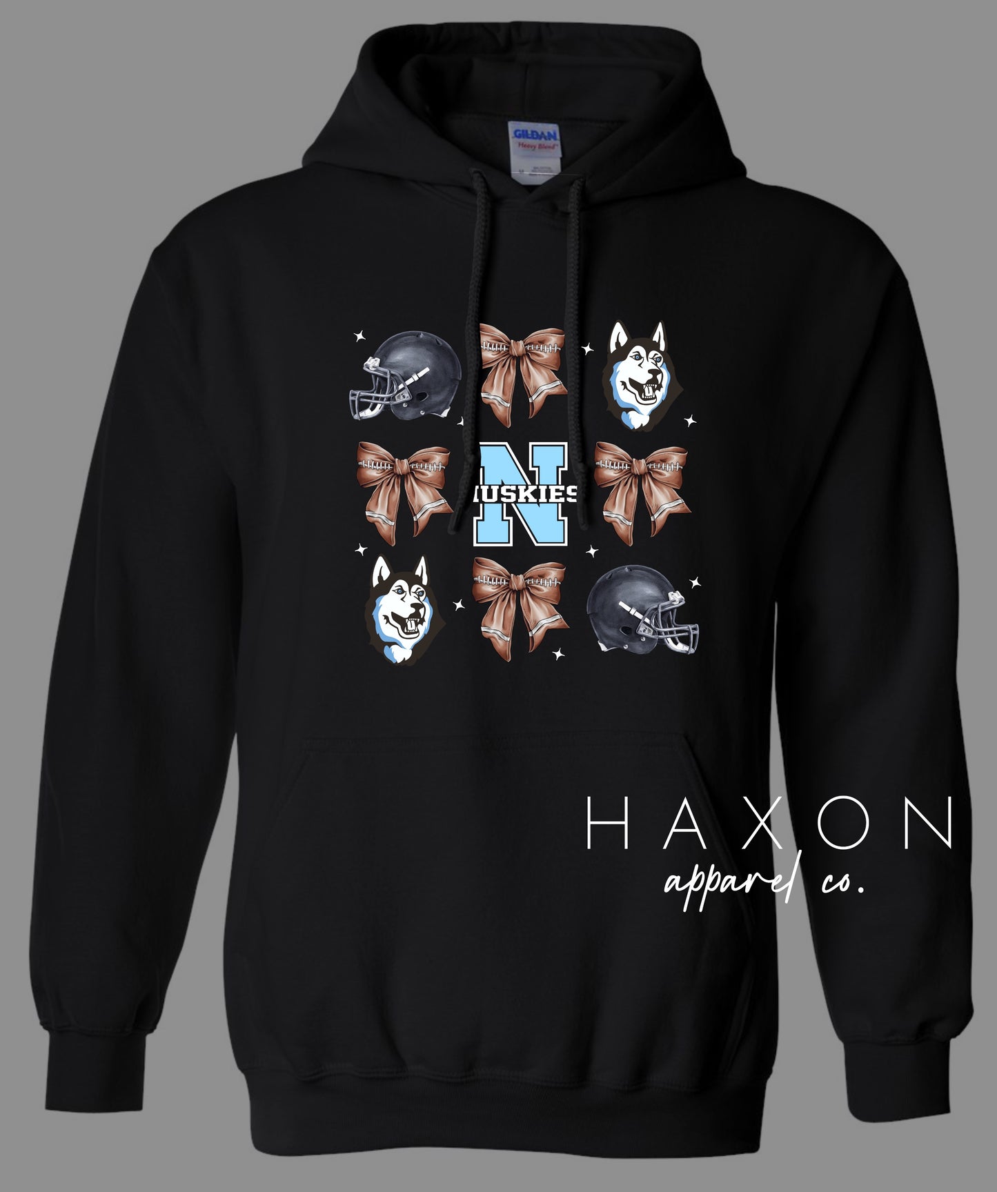 NORTH HUSKIES FOOTBALL BOWS Hoodie